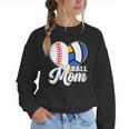 Proud Ball Mom Volleyball Baseball Mom Heart Women Crewneck Sweatshirt Proud Ball Mom Volleyball Baseball Mom Heart Women Crewneck Sweatshirt