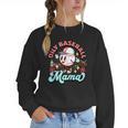 Retro Oily Baseball Mom Meme For Essential Oils Game Day Women Crewneck Sweatshirt