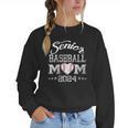 Senior Baseball Mom 2024 Class Of 2024 Graduation Women Crewneck Sweatshirt Senior Baseball Mom 2024 Class Of 2024 Graduation Women Crewneck Sweatshirt