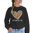 Softball Baseball Mom Valentine Leopard Heart Mother's Day Women Crewneck Sweatshirt Softball Baseball Mom Valentine Leopard Heart Mother's Day Women Crewneck Sweatshirt