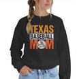 Texas Baseball Mom Design Baseball Player And Baseball Women Crewneck Sweatshirt Texas Baseball Mom Design Baseball Player And Baseball Women Crewneck Sweatshirt