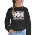Thats My Son Out There And Not Yours Baseball Mom Women Crewneck Sweatshirt Thats My Son Out There And Not Yours Baseball Mom Women Crewneck Sweatshirt
