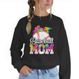 Tie Dye Baseball Mom Baseball Mama Sport Mother's Day Women Crewneck Sweatshirt