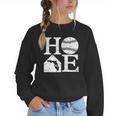 Vintage Baseball Home Florida State Outline Baseball Mom Women Crewneck Sweatshirt