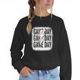 Womens Baseball Mom Leopard Game Day Mother's Day Women Crewneck Sweatshirt Womens Baseball Mom Leopard Game Day Mother's Day Women Crewneck Sweatshirt