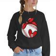 Womens Custom Baseball Mom Number 11 Heart For Mom Mommy Women Crewneck Sweatshirt Womens Custom Baseball Mom Number 11 Heart For Mom Mommy Women Crewneck Sweatshirt