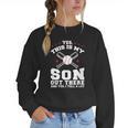Yes This Is My Son Out Baseball Mom Women Crewneck Sweatshirt Yes This Is My Son Out Baseball Mom Women Crewneck Sweatshirt