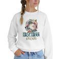 Artsy Baseball Mom Flowers Unique Game Day Ball Distressed Women Crewneck Sweatshirt Artsy Baseball Mom Flowers Unique Game Day Ball Distressed Women Crewneck Sweatshirt
