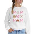 Baseball Coquette Bow Baseball Mama Baseball Mom Premium Women Crewneck Sweatshirt Baseball Coquette Bow Baseball Mama Baseball Mom Premium Women Crewneck Sweatshirt
