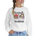 Baseball Mama Baseball Mom Cute T-Ball Mom Ballpark Mom Women Crewneck Sweatshirt