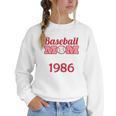 Baseball Mom Since 1986 Women Crewneck Sweatshirt
