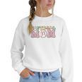 Baseball Mom Bleached Messy Bun Game Day Women Crewneck Sweatshirt Baseball Mom Bleached Messy Bun Game Day Women Crewneck Sweatshirt