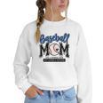 Baseball Mom Blue Varsity Baseball Mama Cute Mother's Day Women Crewneck Sweatshirt Baseball Mom Blue Varsity Baseball Mama Cute Mother's Day Women Crewneck Sweatshirt