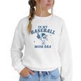 In My Baseball Mom Era Retro Game Day Mama Groovy Season Raglan Baseball Tee Women Crewneck Sweatshirt