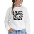 In My Baseball Mom Era Retro Groovy Sports Parent Women Crewneck Sweatshirt