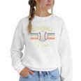 BASEBALL MOM Fun RETRO LOOK Premium Women Crewneck Sweatshirt