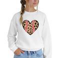 Baseball Mom Leopard Heart Valentine Day Mother Day Women Crewneck Sweatshirt Baseball Mom Leopard Heart Valentine Day Mother Day Women Crewneck Sweatshirt