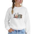 Baseball Mom Leopard For The Love Of The Game Bleached Women Women Crewneck Sweatshirt
