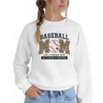 Baseball Mom Leopard Like a Normal But Louder And Prouder Women Crewneck Sweatshirt