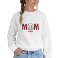 Baseball Mom Leopard Sports Players Mother's Day Women Crewneck Sweatshirt