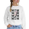 Baseball MOM Lightning Bolt Tshirt Retro Women Crewneck Sweatshirt