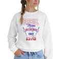 Baseball Mom Loud & Proud Since 1976 Raglan Baseball Tee Women Crewneck Sweatshirt