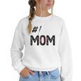 Baseball Mom Number One 1 Mother Baseball Lover Mother's Day Women Crewneck Sweatshirt Baseball Mom Number One 1 Mother Baseball Lover Mother's Day Women Crewneck Sweatshirt