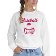 Baseball Mom Raglan Baseball Tee Women Crewneck Sweatshirt