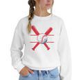 Baseball Mom Red Women Crewneck Sweatshirt Baseball Mom Red Women Crewneck Sweatshirt