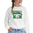 Baseball Mom Sports Green Women Crewneck Sweatshirt Baseball Mom Sports Green Women Crewneck Sweatshirt