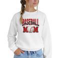 Baseball Mom Sports Red Women Crewneck Sweatshirt Baseball Mom Sports Red Women Crewneck Sweatshirt