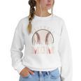Baseball Mom Vintage Baseball Ball Mama Women Crewneck Sweatshirt