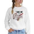 Baseball Moms Cute Take Me To The Ballpark Sports Athletic Women Crewneck Sweatshirt