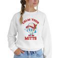 Calm Your Mitts Baseball Mom Mother's Day Softball Mom Premium Women Crewneck Sweatshirt Calm Your Mitts Baseball Mom Mother's Day Softball Mom Premium Women Crewneck Sweatshirt