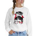 Canadian Baseball Mom Canada Flag Baseball Girl Women Crewneck Sweatshirt Canadian Baseball Mom Canada Flag Baseball Girl Women Crewneck Sweatshirt