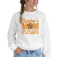 Catcher's Mom And Not Afraid Leopard Baseball Mom Women Crewneck Sweatshirt Catcher's Mom And Not Afraid Leopard Baseball Mom Women Crewneck Sweatshirt