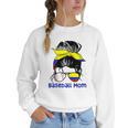 Colombia Baseball Mom Messy Bun Women Crewneck Sweatshirt