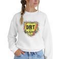 Dirt And Diamonds Baseball Leopard Baseball Mom Women Crewneck Sweatshirt