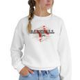 Distressed Baseball Mom Women Crewneck Sweatshirt Distressed Baseball Mom Women Crewneck Sweatshirt