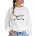 Dugout Mom Baseball Mommy Baseball Mother's Day Women Crewneck Sweatshirt