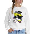 Ecuador Baseball Mom Ecuadorian Baseball Girl Women Crewneck Sweatshirt