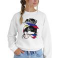 Filipina Baseball Mom Philippines Flag Baseball Girl Women Crewneck Sweatshirt Filipina Baseball Mom Philippines Flag Baseball Girl Women Crewneck Sweatshirt