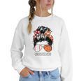 Grandma Life Basketball And Baseball Mom Funny Women Crewneck Sweatshirt