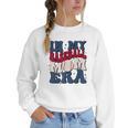 Groovy In My Baseball Mom Era Baseball Mama Mother's Day Women Crewneck Sweatshirt Groovy In My Baseball Mom Era Baseball Mama Mother's Day Women Crewneck Sweatshirt