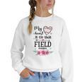 My Heart Is On That Field Ball Gigi Baseball Mom Women Crewneck Sweatshirt My Heart Is On That Field Ball Gigi Baseball Mom Women Crewneck Sweatshirt