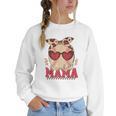 Heart Glasses Baseball Mama Baseball Mom Mother's Day Women Crewneck Sweatshirt Heart Glasses Baseball Mama Baseball Mom Mother's Day Women Crewneck Sweatshirt