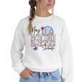 Hey Batter Batter Swing Graphic For Baseball Moms Women Crewneck Sweatshirt