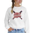 Hits 'n Giggles Baseball Player Women Baseball Mom Mother Women Crewneck Sweatshirt Hits 'n Giggles Baseball Player Women Baseball Mom Mother Women Crewneck Sweatshirt