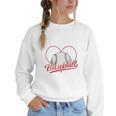 Home Runs And Heartbeats Being A Baseball Mom Women Crewneck Sweatshirt