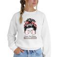 Kinda Busy Raising Ballers Messy Bun Funny Baseball Mom Women Crewneck Sweatshirt Kinda Busy Raising Ballers Messy Bun Funny Baseball Mom Women Crewneck Sweatshirt